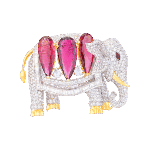 Ruby Regal Tusk Coat Pin